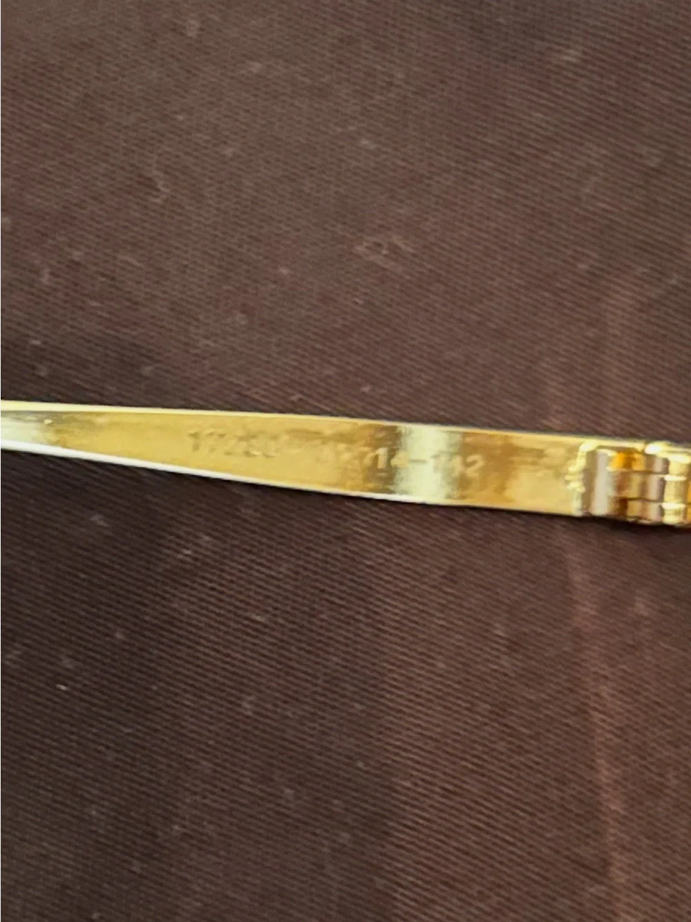 Louis Vuitton Gold Metal Frame Sunglasses with Brown Lenses